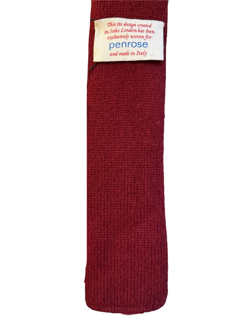 Red Cable Knitted Cashmere Tie