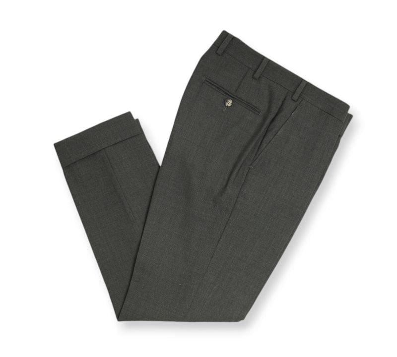 Green 3-Piece Wool Suit, Double Breasted Waistcoat