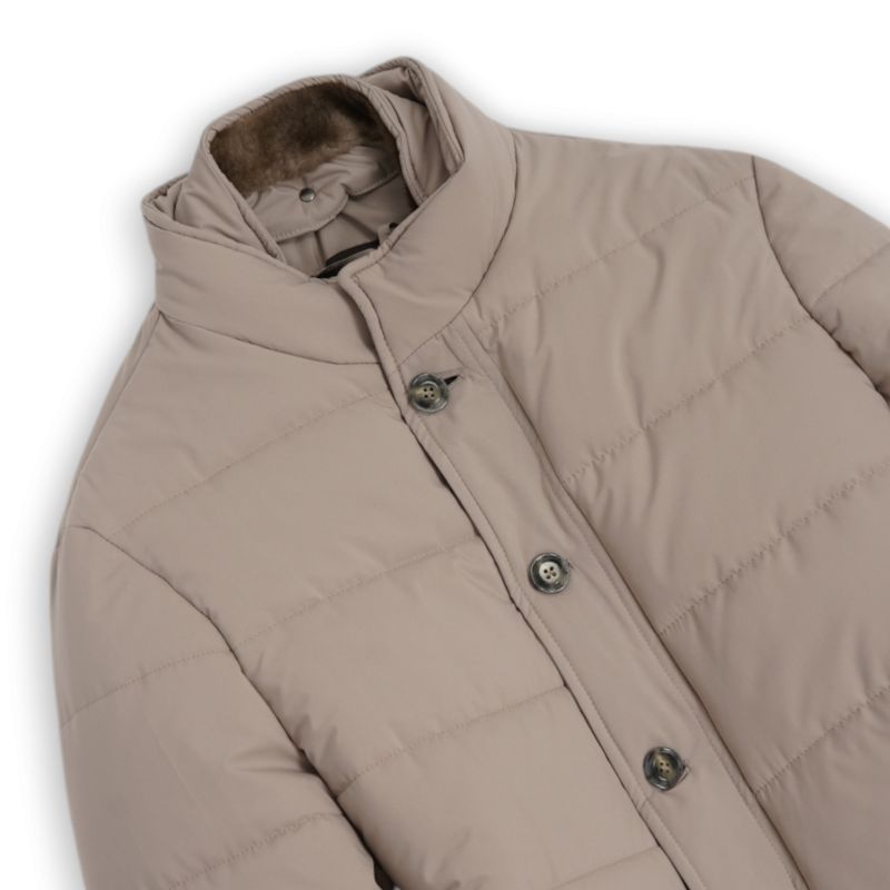 Sand Castorino Fur Down Jacket