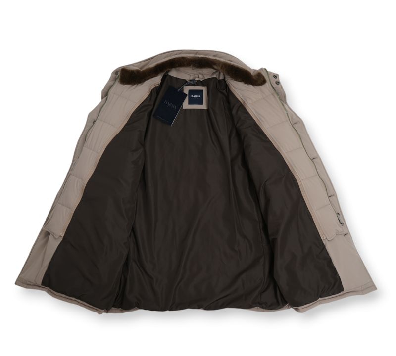 Sand Castorino Fur Down Jacket