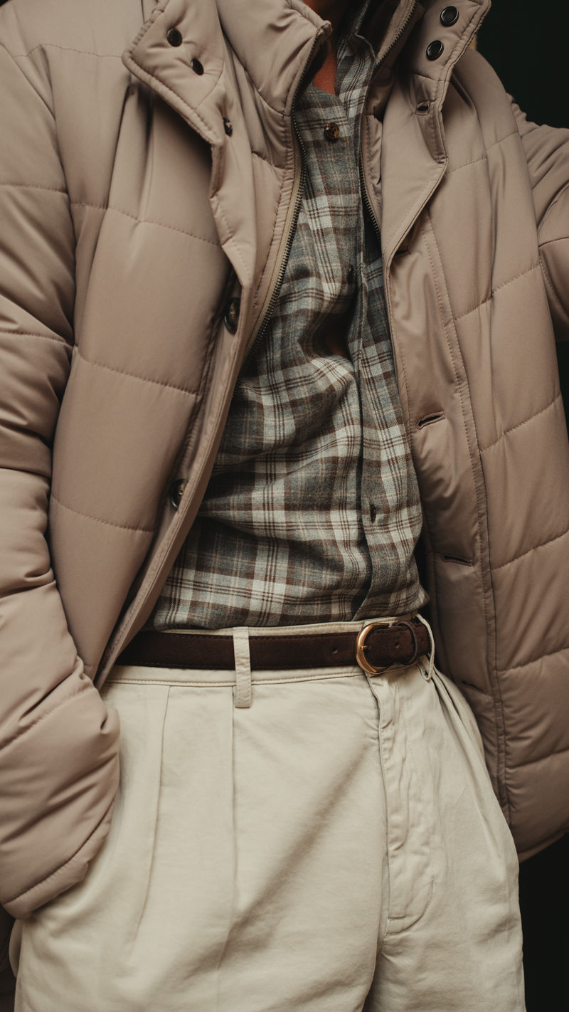 Sand Castorino Fur Down Jacket