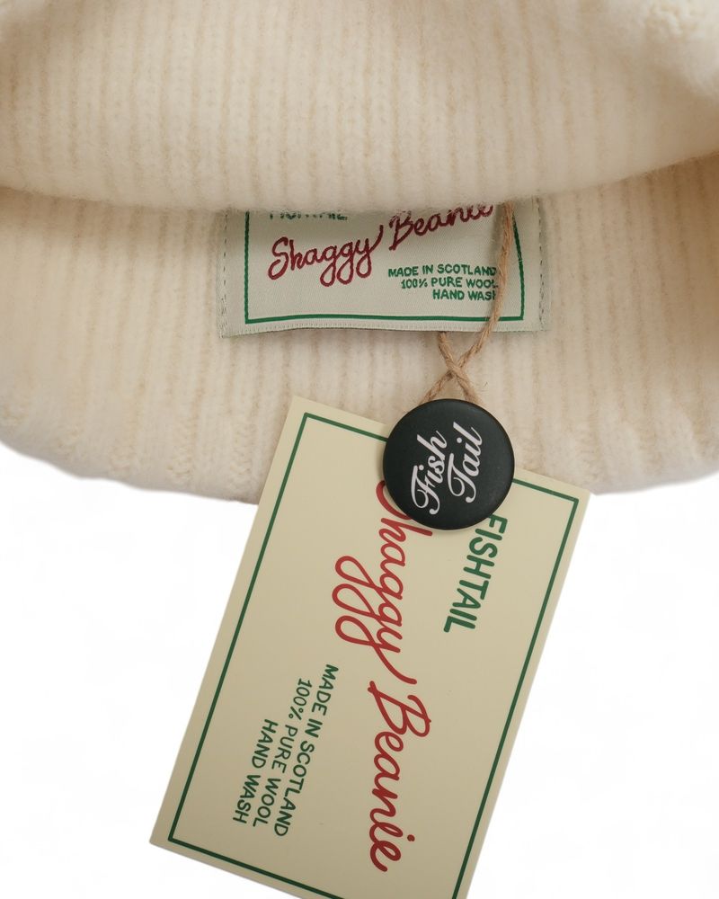 Ivory Shaggy Wool Beanie