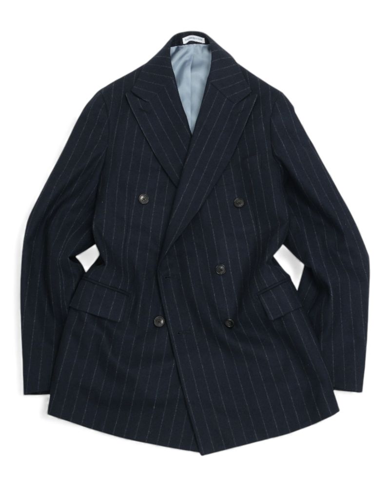 Navy DB. Chalk Striped Flannel Suit