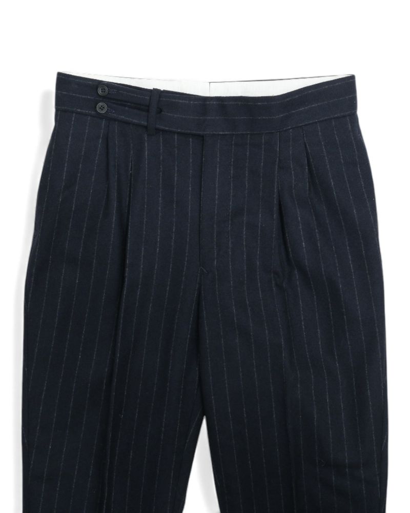Navy DB. Chalk Striped Flannel Suit