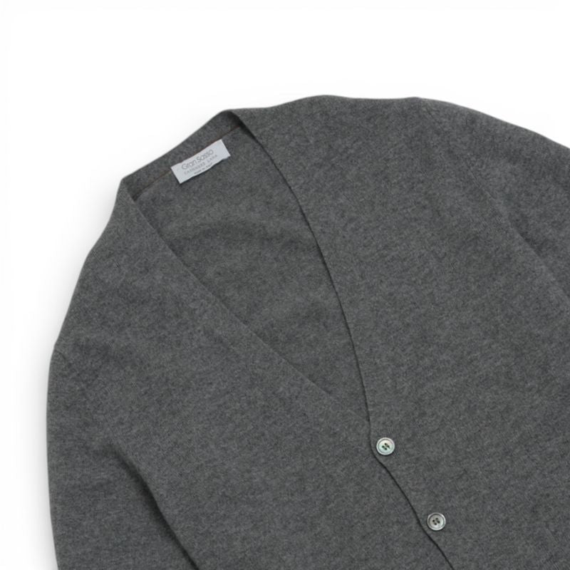 Grey Cashmere Blend Cardigan
