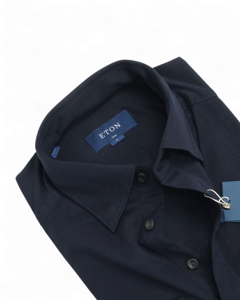 Navy Pique Popover
