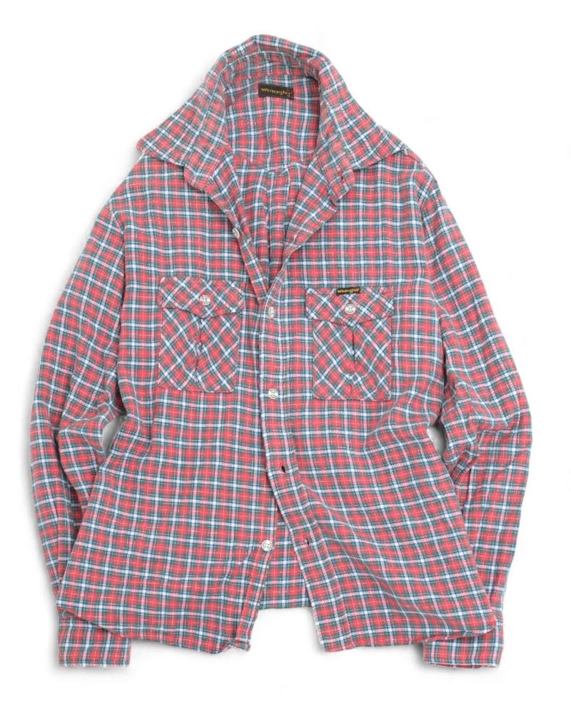 Red/Green/Navy Cotton Flannel Plaid Shirt