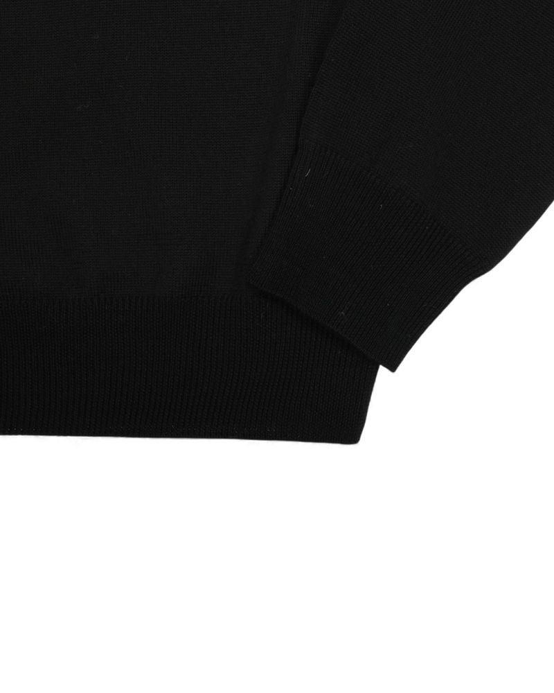 Black 12 Gauge Merino Crewneck Sweater