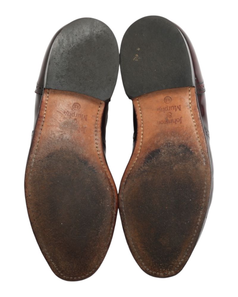 Oxblood Wingtip tassel loafers