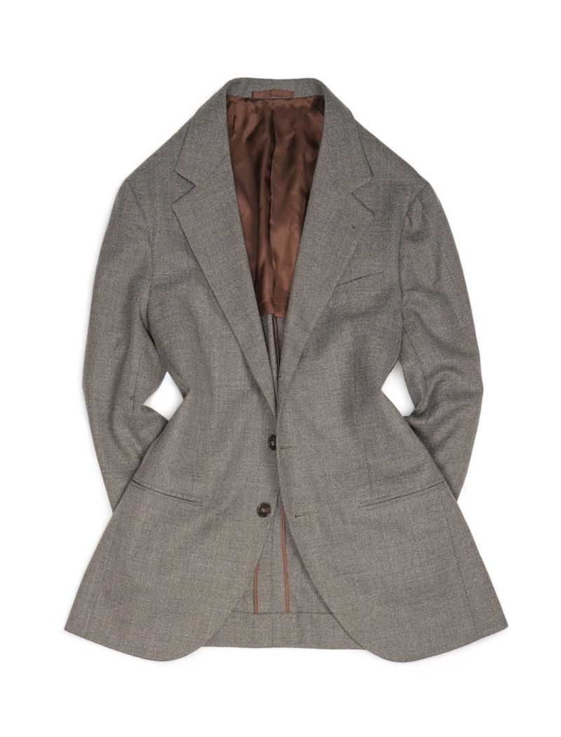 Taupe Hopsack Sports Jacket
