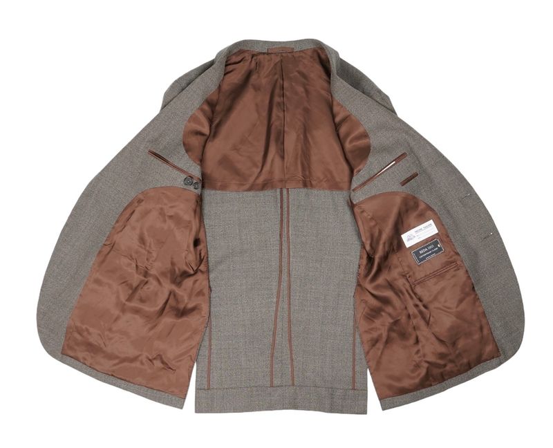 Taupe Hopsack Sports Jacket