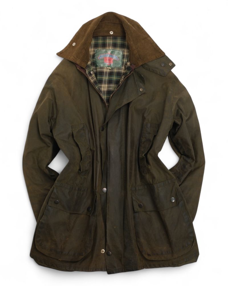 Olive Vintage Waxed Cotton Jacket, Made in England