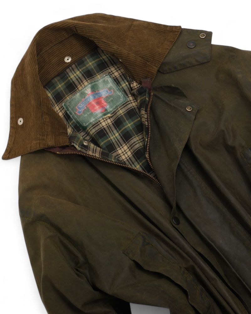 Olive Vintage Waxed Cotton Jacket, Made in England