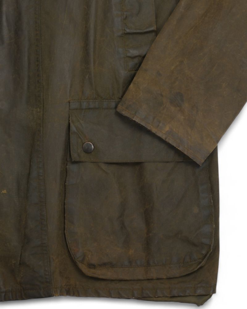 Olive Vintage Waxed Cotton Jacket, Made in England