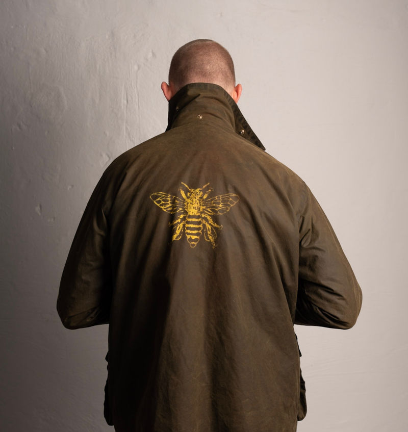 Olive Vintage Waxed Cotton Jacket, Made in England