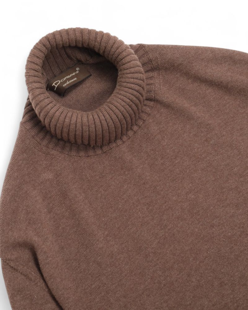 Earth Brown Cotton Rollneck