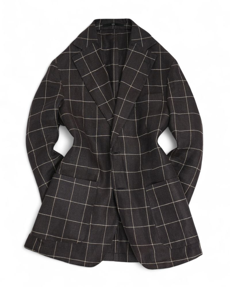 Brown/Beige Windowpane Sports Jacket