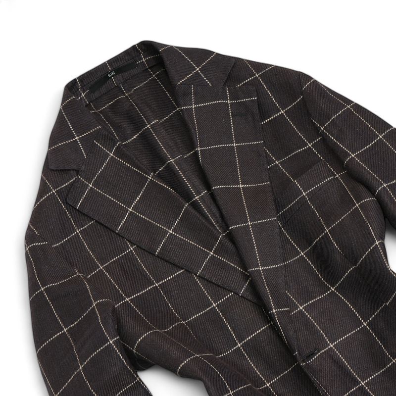 Brown/Beige Windowpane Sports Jacket