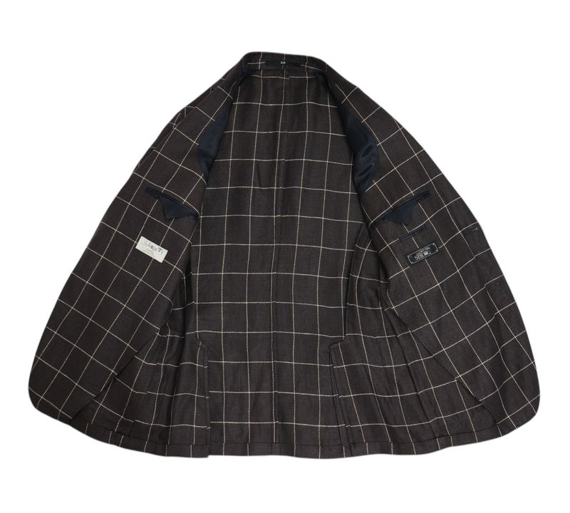 Brown/Beige Windowpane Sports Jacket