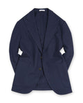 Navy Drago Super 130’s Flannel Sports Jacket
