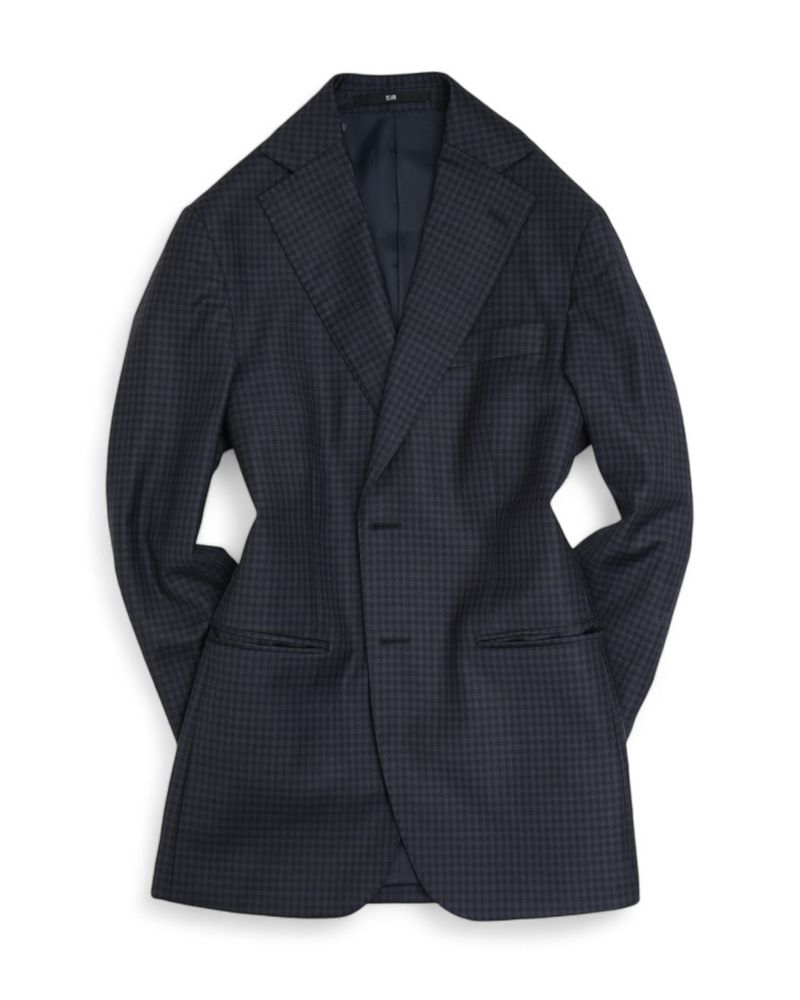 Navy Gunclub Super 130's Virgin Wool Sports Jacket