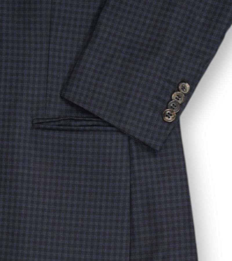 Navy Gunclub Super 130's Virgin Wool Sports Jacket