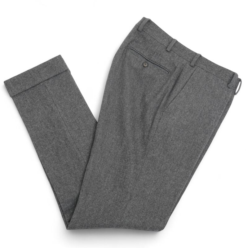 Dark Grey VBC Circular Flannel Trousers