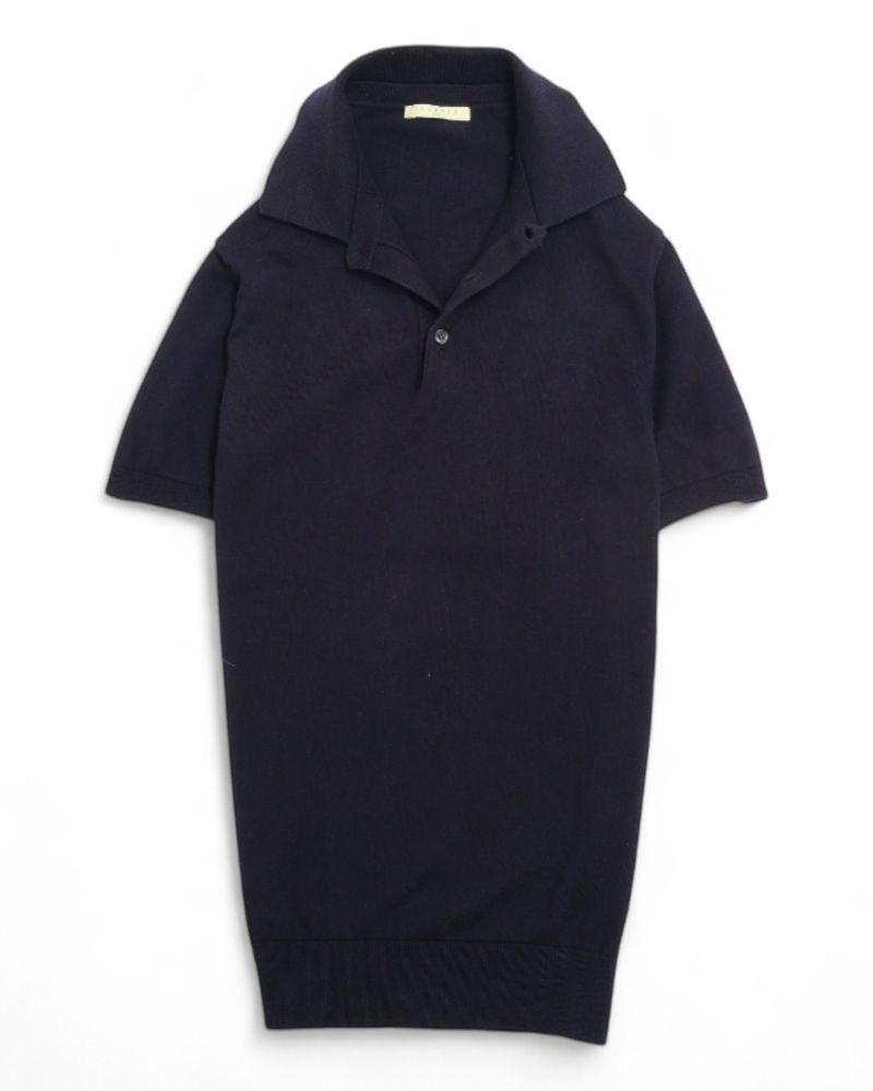 Navy Short Sleeve Cotton Polo