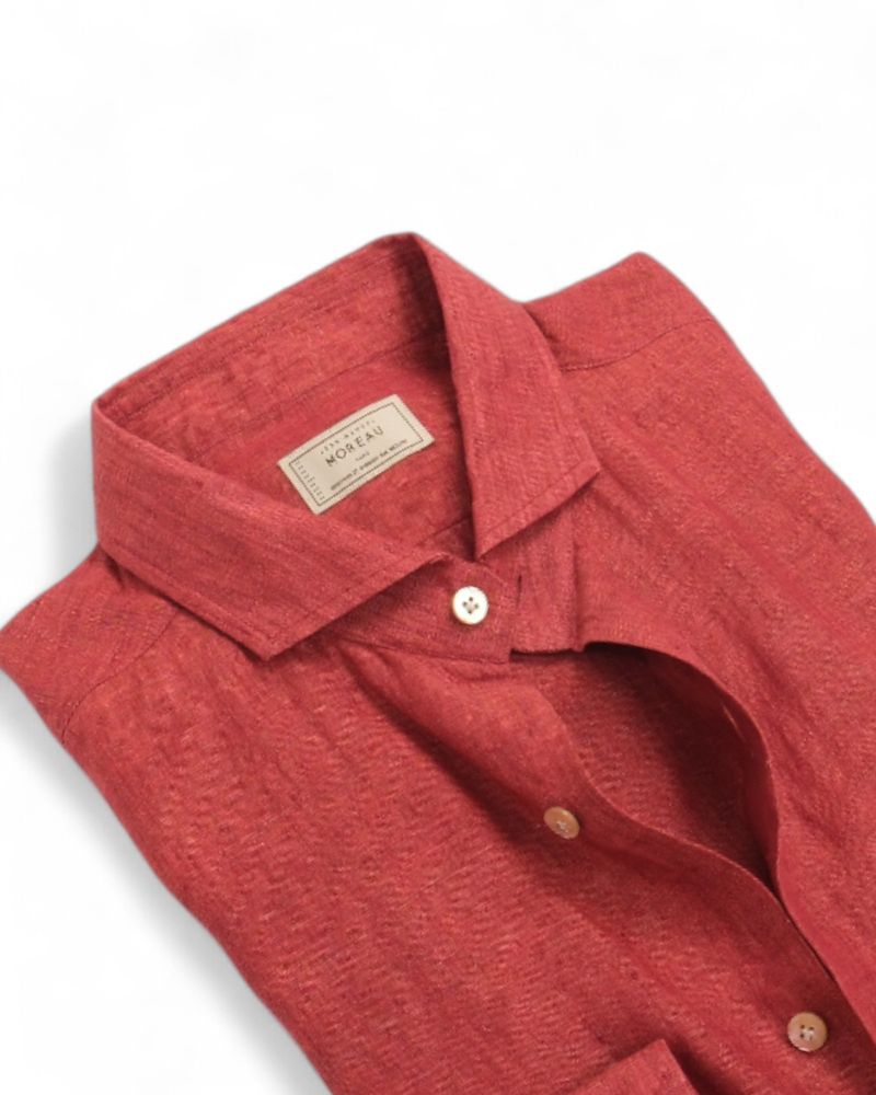 Pale Red Linen Shirt