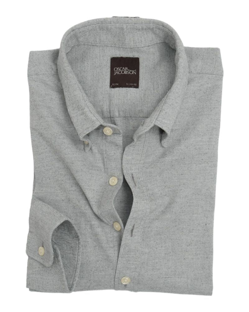Light Grey Twill Flannel BD. Shirt