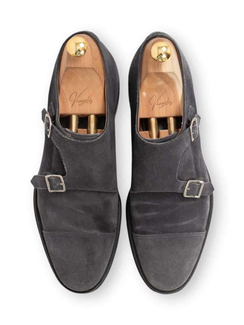 Dark Grey Suede Monk
