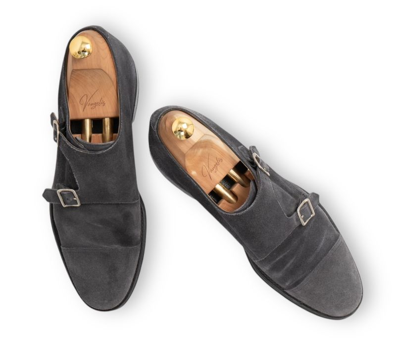Dark Grey Suede Monk