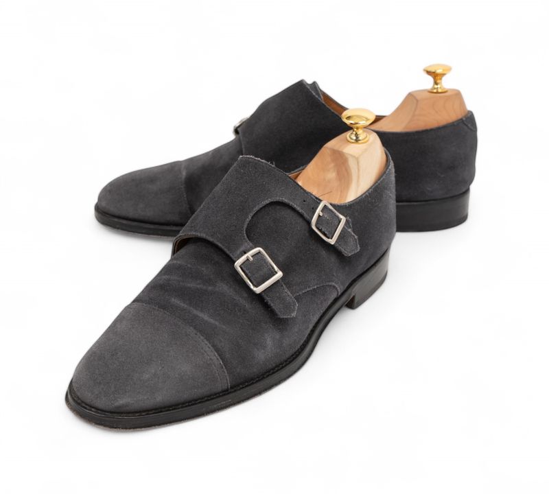 Dark Grey Suede Monk